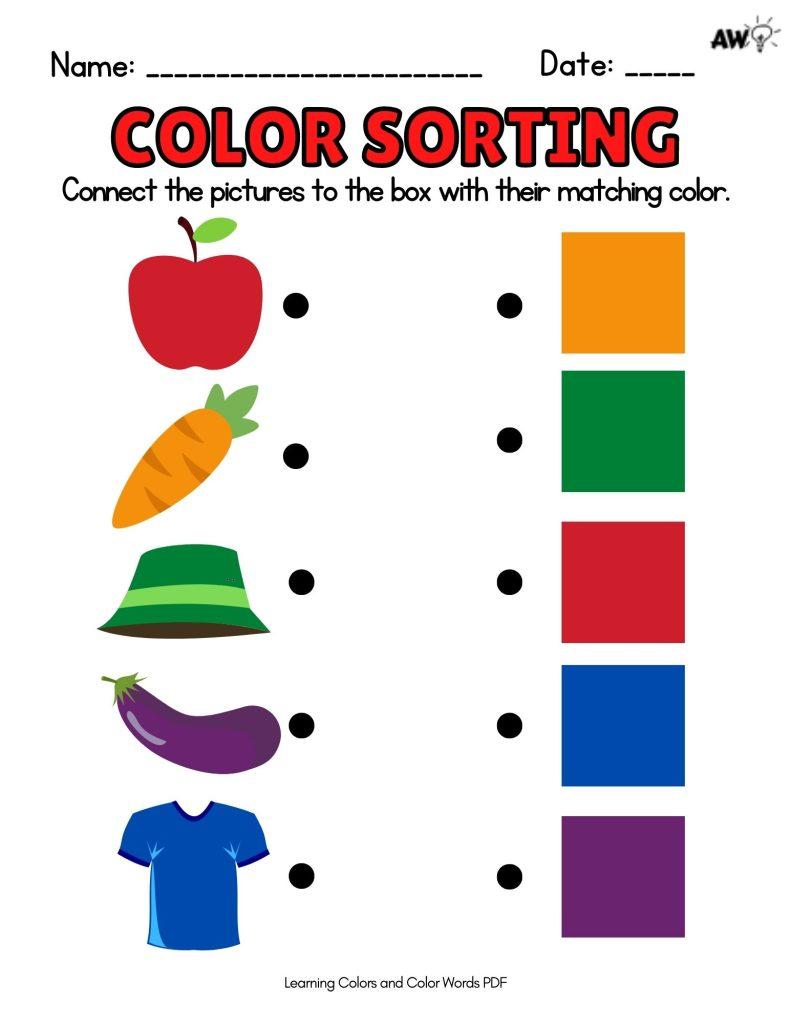 match colors Archives Academy Worksheets